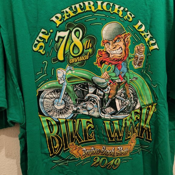 Gildan, St. Paddy's Day, Daytona Beach, Bike Week, 2XL - Picture 2 of 6